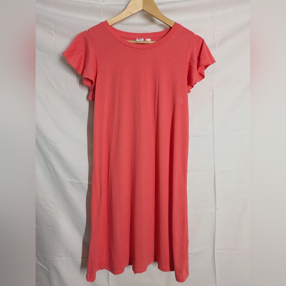 GAP Coral Midi Dress with Flutter Sleeves